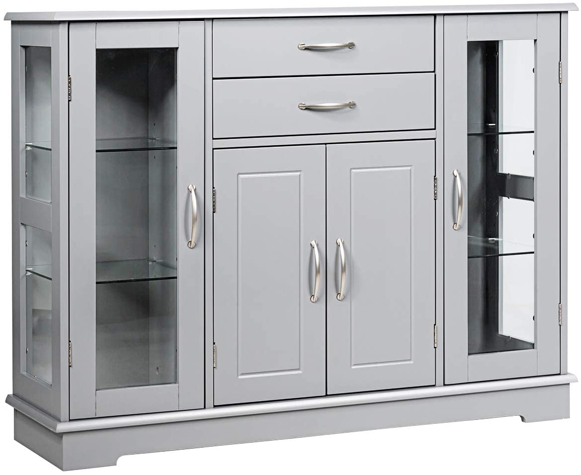 Gray Buffet Cabinet For Living Room