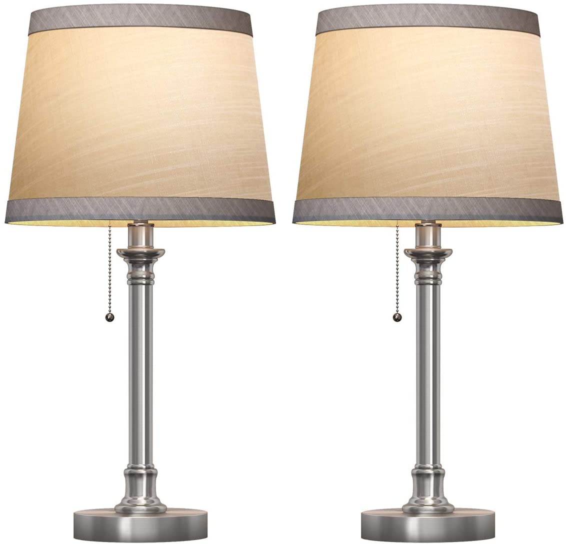 Oneach Modern Table Lamp Set of 2 for Bedroom Living Room Bedside Night